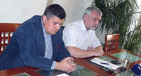  Náměstek primátora Jaromír Kalina (vpravo) a ředitel JVAKu Jiří Benáček. Foto: Pavel Bajer