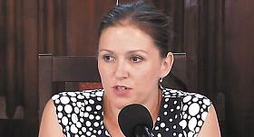 Primátorka Karolína Koubová na mimořádném zasedání zastupitelstva 29. července 2019. 