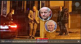 Snímky z Blesku, který odhalil schůzku J. Faltýnka s R. Prymulou.