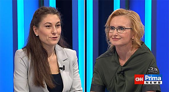 Poslankyně ODS Eva Decroix (vlevo) se názorově střetla s europoslankyní a předsedkyní KSČM Kateřinou Konečnou. 