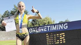 I KDYŽ obsadila druhé místo, mohla jihlavská atletika Zuzana Nikodýmová bez obav ukázat, že je jednička. Foto: Facebook Atletika Jihlava