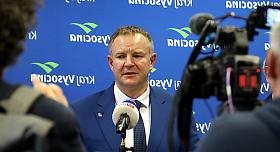 Nový hejtman Kraje Vysočina Martin Kukla (ANO) při své první tiskové konferenci. Foto: Petr Klukan