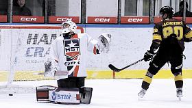 TOMÁŠ ČACHOTSKÝ dává svůj 290. ligový gól v jihlavském dresu.Foto: Michal Boček