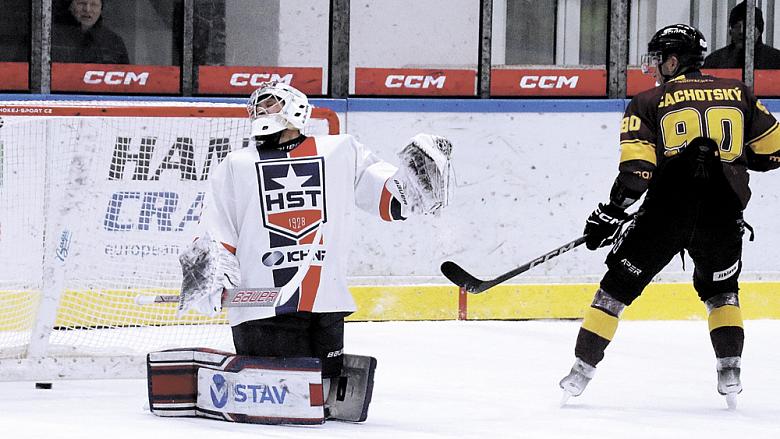 TOMÁŠ ČACHOTSKÝ dává svůj 290. ligový gól v jihlavském dresu.Foto: Michal Boček