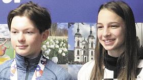 ALPSKÝ LYŽAŘ David Chroustovský (Ski Team Havlíčkův Brod) a šachistka Lucie Rybáčková (Gordic Jihlava) jedou na dětskou olympiádu jako její úřadující vítězové. Podaří se jim obhájit zlato? Foto: Michal Boček
