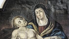 PIETA s Bolestnou Pannou Marií z polenského chrámu, nová kulturní památka Vysočiny. Foto: NPÚ Telč