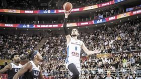 JEDINKÁT v samostatné historii Česka postoupili basketbalisté (na snímku Tomáš Satoranský) na mistrovství světa (2019, 6. místo). Od listopadu budou mít další kvalifikační pokus a představí se mimo jiné v Jihlavě. Foto: Facebook CZ.BASKETBALL 