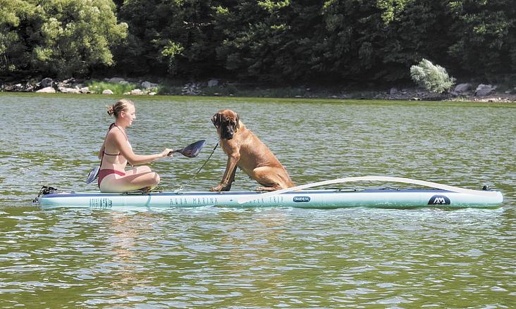 VNUČKA Verunka a její Aminka na prkně. Foto: autorka
