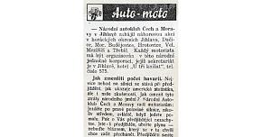 ČLÁNEK ze srpnových Jihlavských listů z roku 1939, v nichž se zmiňuje jízda vpravo. 