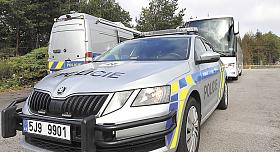 AUTOBUSY hrály při kontrolách policistů hlavní roli při třídenní akci po celé Vysočině. Strážci zákona zastavili celkem 41 řidičů.  Foto: PČR