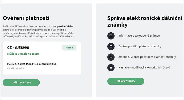 NA WEBU edalnice.cz najdete na hlavní stránce elektronický formulář, kde zadáte jen SPZ vašeho automobilu a systém vám záhy vyhodnotí, jestli elektronickou vinětu máte aktivní, případně do kdy. Pořízení elektronické dálniční známky zabere v průměru tři mi