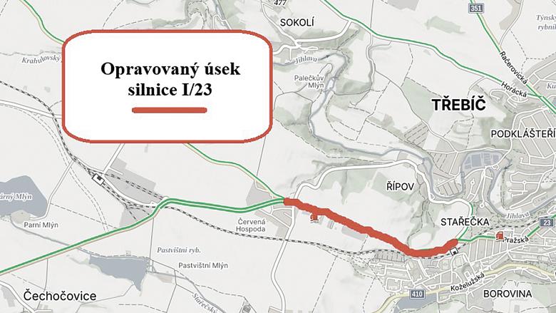 MAPA uzavírky. Foto: ŘSD